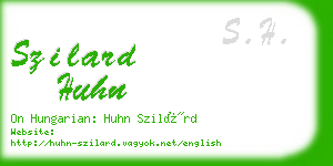 szilard huhn business card